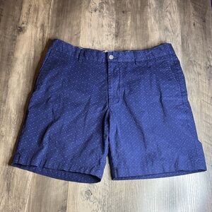 Peter Millar Men's Patterned Blue Flat Front Shorts